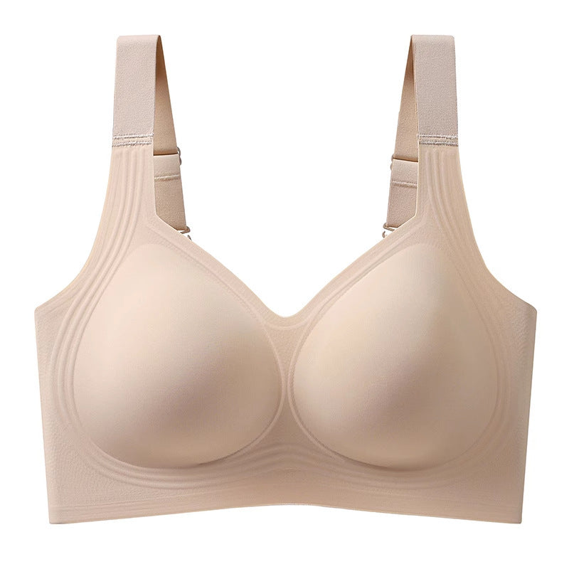 Foreign Trade Soft Support Large Bust Bra for Women, Seamless Thin Style, Wireless Bra, Push-Up Comfortable Bra for Plus-Size Women, Jelly Bra - image 5