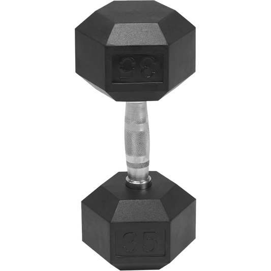 Rubber Hex Dumbbell 50 lb