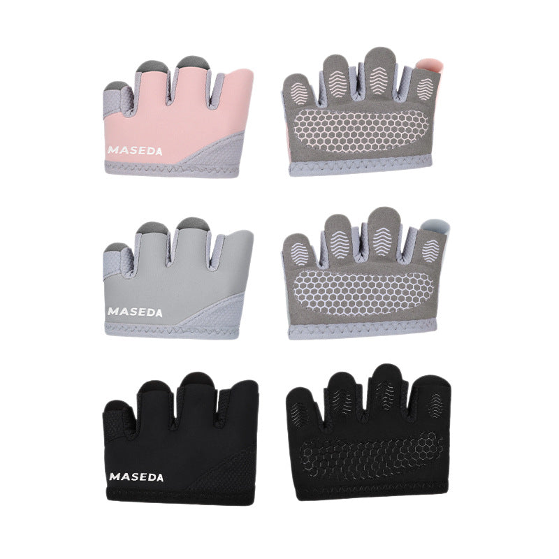Non-Slip Fitness Half-Finger Gloves Kettlebell Lever Four-Finger Hand Protection Sports Gloves Unisex Wholesale in Stock - image 5