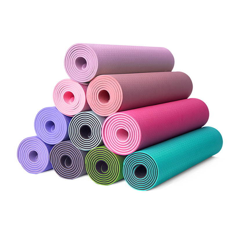 Tpe Yoga Mat Custom-Made Widened and Thickened Fitness Training Mat Cross-Border Home Sports Shock-Absorbing Non-Slip Floor Mat Wholesale - image 5
