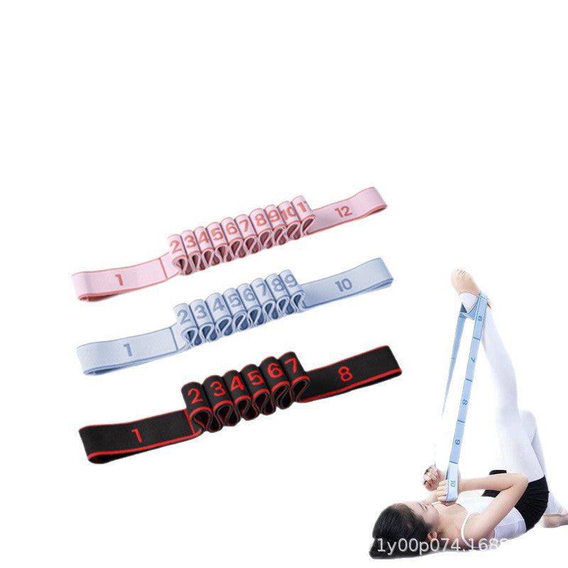 Yoga resistance band for shoulder and back exercises, dual-purpose for fitness, dance, and yoga, segmented numbered tension rope, gym stretching band - image 5