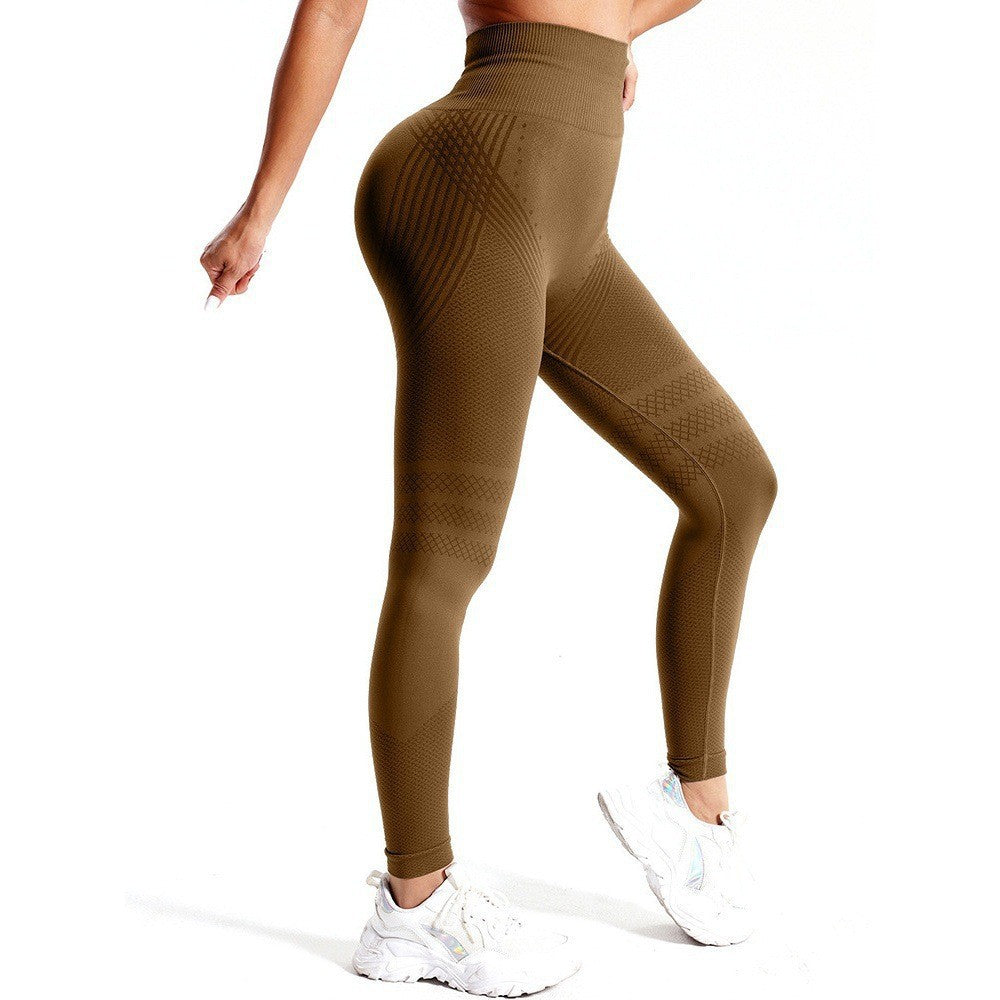 Cross-border seamless high-waisted butt-lifting yoga pants for women, elastic quick-dry tights for outdoor sports, running, cycling, and fitness - image 4