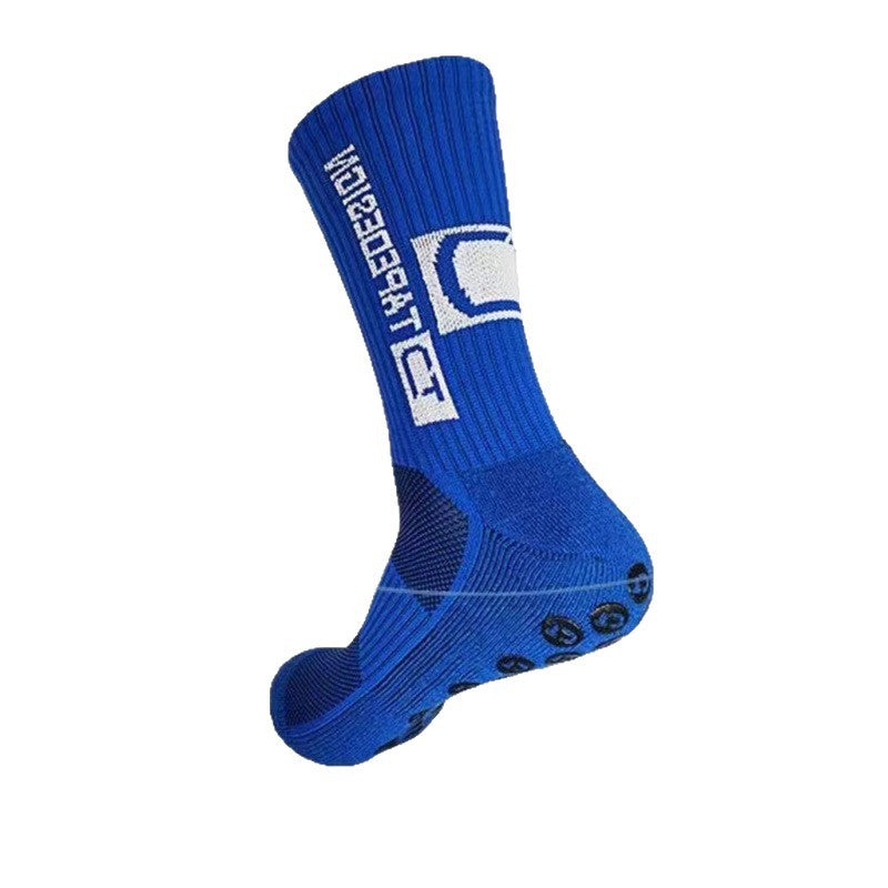 Temu's Best-Selling Dotted Grip Sports Socks for Men, Tc Professional Thickened Towel Bottom, Sweat-Absorbent, Anti-Odor, Dotted Grip Non-Slip Football Socks - image 5