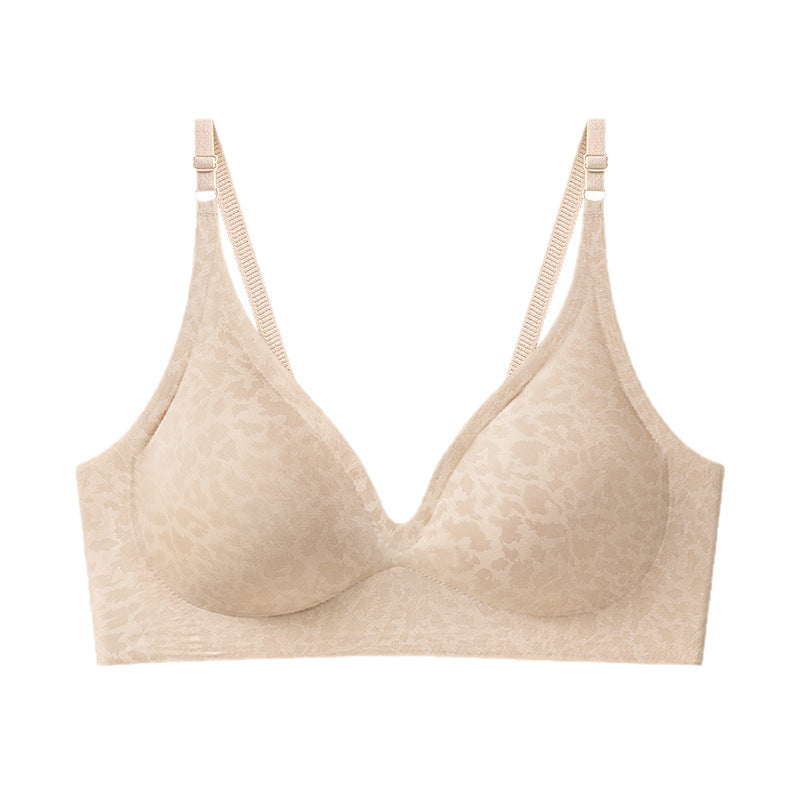 European and American Style Leopard Print Seamless Bra for Women, Small Chest Push-Up, Wireless Sports Bra, Beautiful Back, Comfortable Thin Bra, Plus Size - image 5