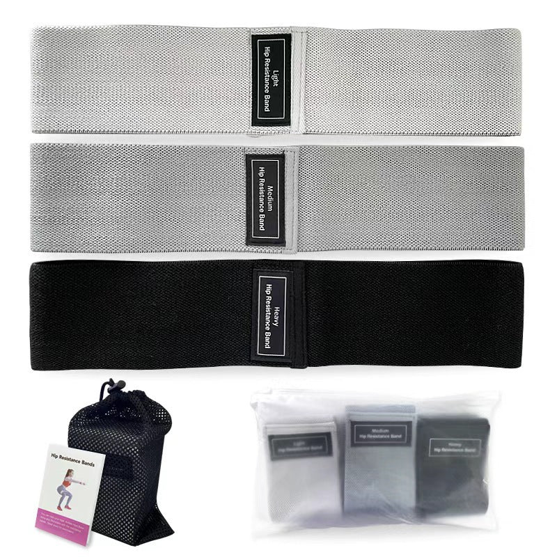 Cross-border yoga resistance band for home workouts, fitness resistance band, butt-lifting band, knitted anti-curling butt shaping ring - image 5