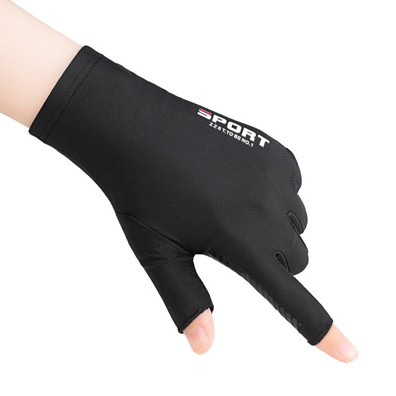 Driving and Fishing Gloves with Fingerless Half-Finger Ice Silk Non-Slip Gloves Breathable Sun Protection Fitness Cycling Express Quick-Drying Gloves - image 5