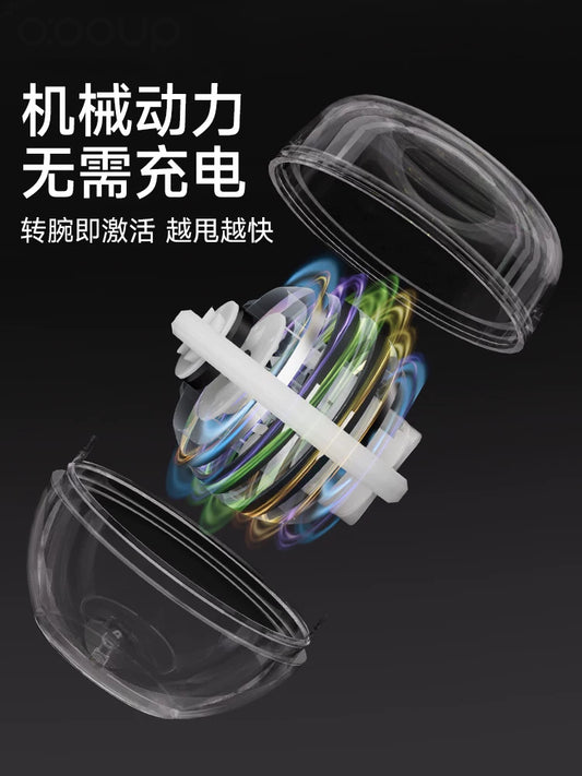 Men's Wrist Strength Ball Wrist Exercise Trainer Self-Starting Gravity Ball Student Fitness Grip Strength Device Luminous Stress Relief - image 2