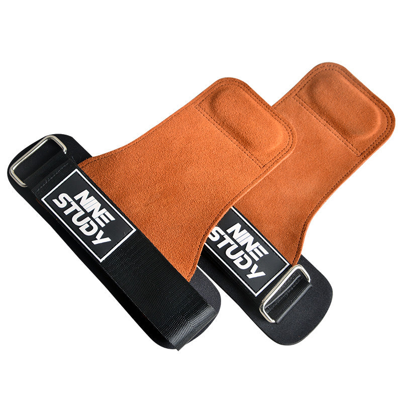 Pull-up booster belt hard pull iron fitness gloves Palm guard single bar anti-off wrist strap lying push-pull back wrist guard - image 5