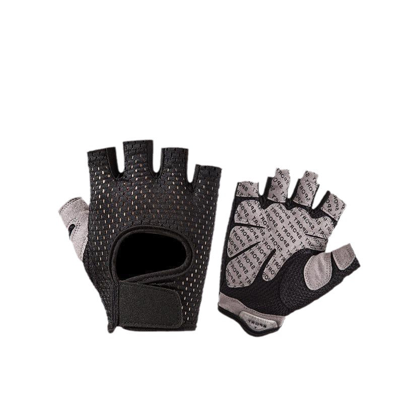 Fitness gloves half finger men and women breathable mesh gym sports yoga non-slip anti-cocoon riding sports gloves - image 5