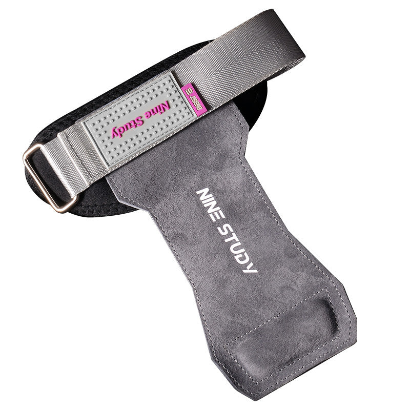 Weightlifting horizontal bar cowhide Palm protection men's and women's fitness gloves wrist guard pull-up hard pull auxiliary grip booster belt - image 5