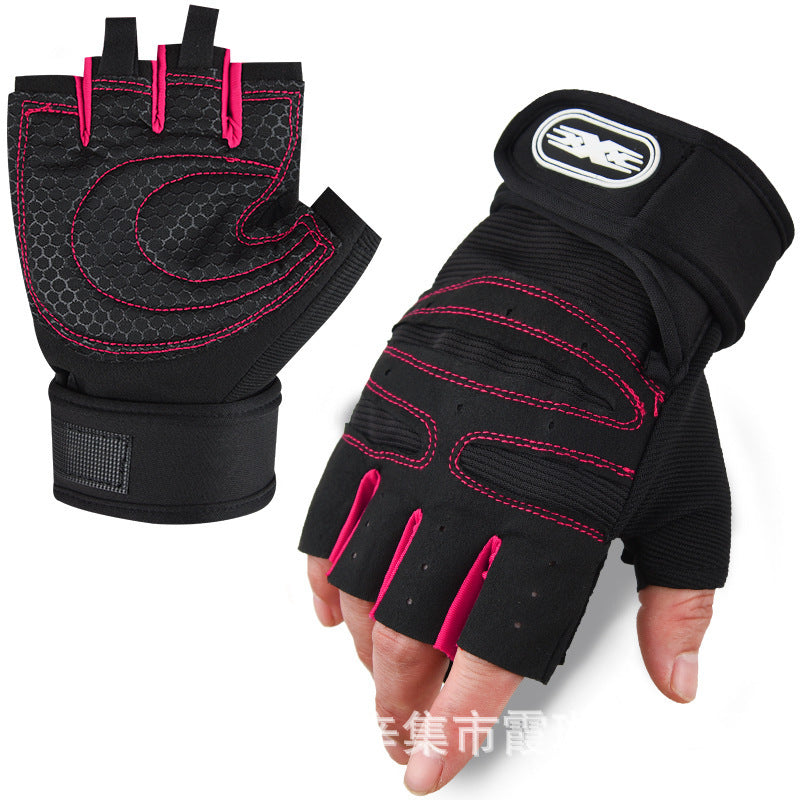New Laughing Fitness Gloves Riding Gloves Sports Gloves Men's and Women's Wrist Gloves Half Finger Gloves - image 5