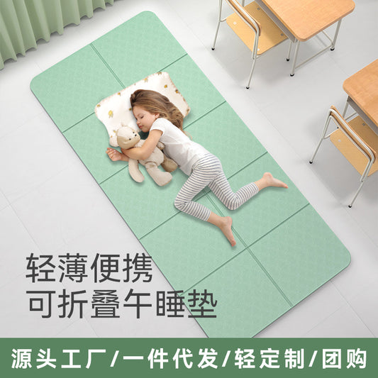 TPE Foldable Yoga Mat Thickened Non-Slip Fitness Home Floor Mat Portable Student Nap Children's Nap Nap Mat - image 2