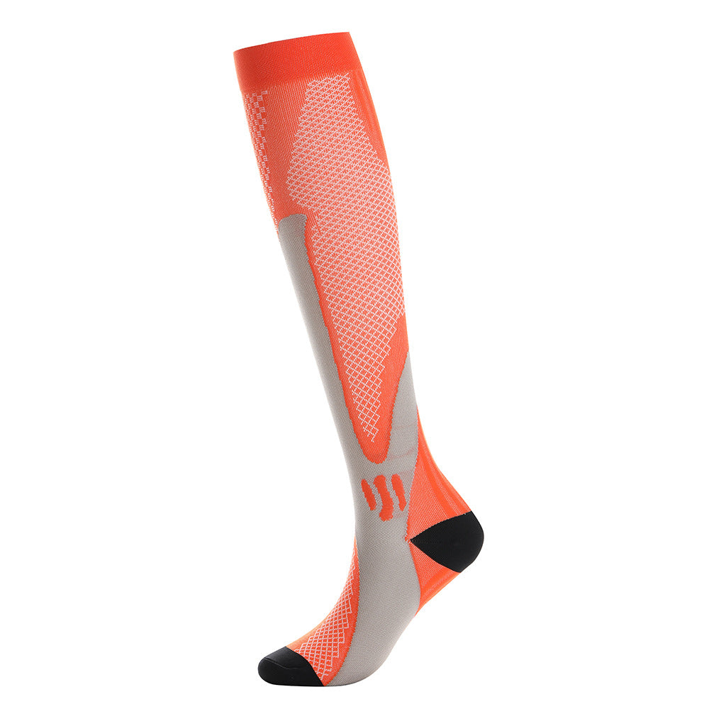 Cross-border Nylon Outdoor Fitness Compression Socks Summer Sports Calf Elastic Compression Socks Long Tube Elastic Yoga Socks - image 5