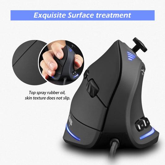 Ergonomic Rocker Vertical Gaming Mouse Special Wired Grip Custom Macro Programming Marquee - image 2