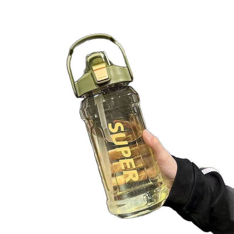 Large-Capacity Sports Water Cup Internet Celebrity Fitness High-Temperature-Resistant Plastic Cup Extra-Large Water Kettle Portable Straw Cup - image 5
