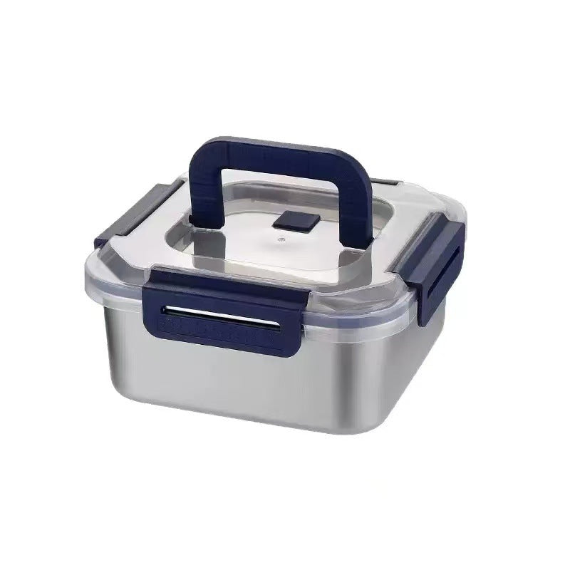 Food-Grade Stainless Steel Crisper Box with Portable Lid, Refrigerator Storage Box, Sealed Fruit Lunch Box, Outdoor High Temperature Resistance - image 5