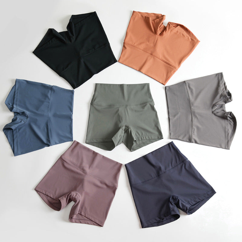 2025 New Style No T-Line Three-Point Yoga Pants Women's European and American High-Waist Hip-Lifting Peach Sports Shorts Fitness Hot Pants - image 5