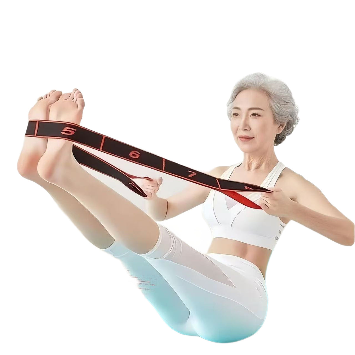 Yoga Elastic Band Fitness Women's Open Back and Shoulder Digital Stretch Band Pilates Training Tension Band Dance Resistance Rope - image 5