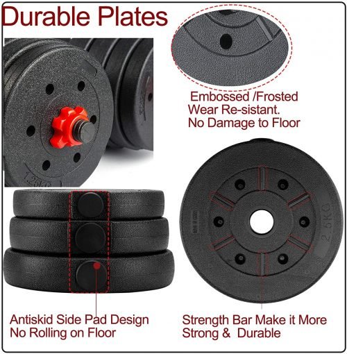 110 LB 2-in-1 Dumbbell & Barbell Set – Full-Body Workout Weights | Model DXYL02