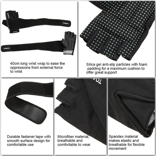 Gym Gloves With Wrist Support - For Body Building Sports, Fitness, Weight-lifting