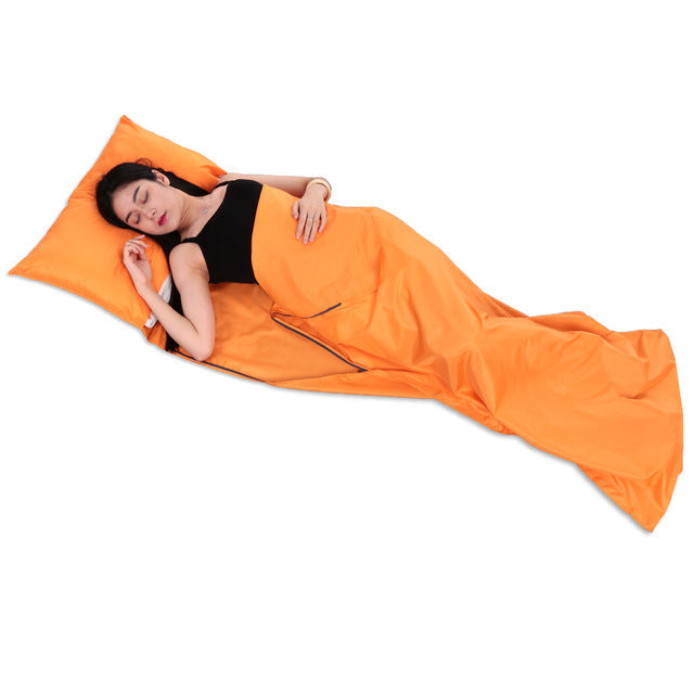 Lightweight Sleeping Bag with a Pillowcase