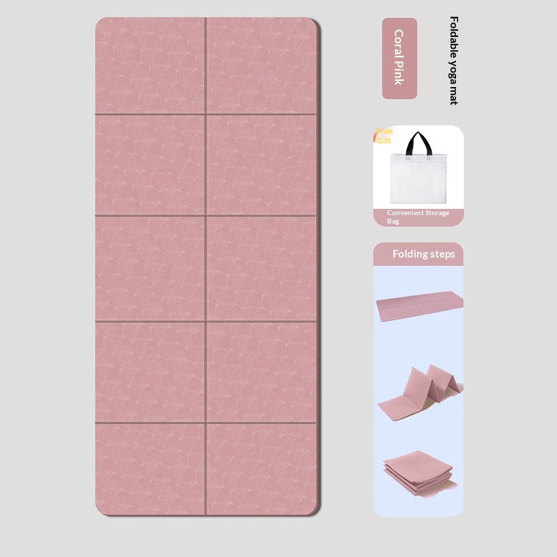 TPE Foldable Yoga Mat, Thickened And Non-slip