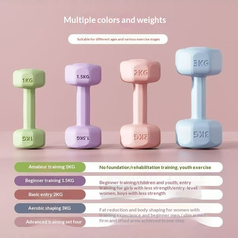 Rubber-coated Dumbbell Pair