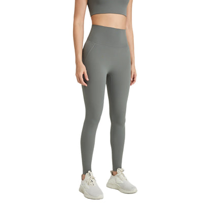 Seamless Yoga Pants with No Underwear Needed, Peach Lift, Tight-Fitting Sports Fitness Pants with Back Pocket - image 5