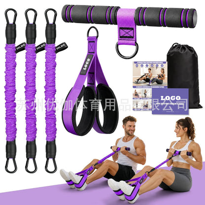 Cross-Border Fitness Pedal Resistance Band, Foot Resistance Band, Elastic Rope for Men and Women, Leg Training, Slimming, Strength Training Resistance Band - image 1