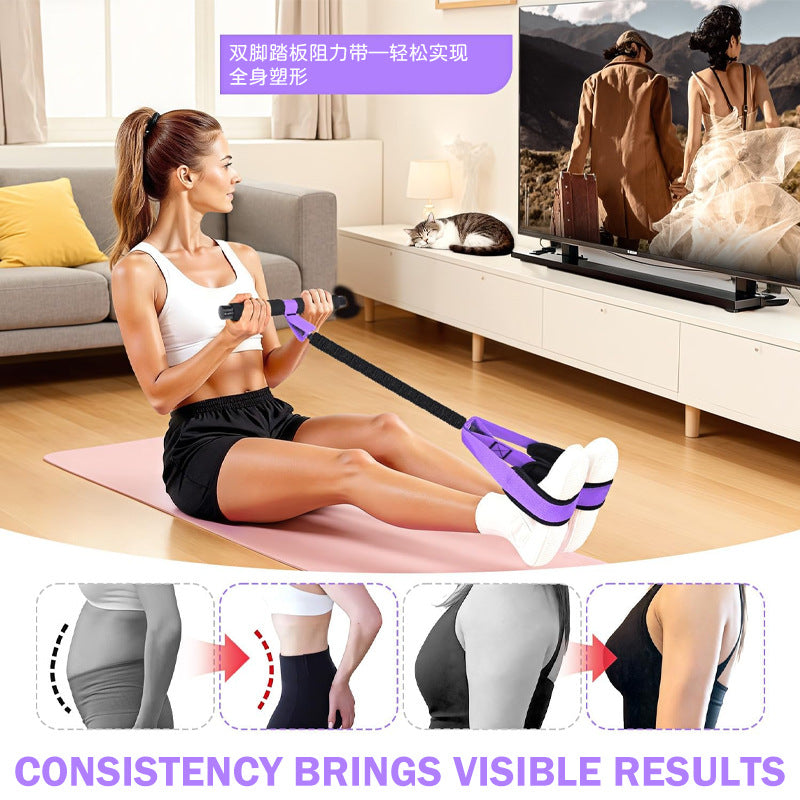 Cross-Border Fitness Pedal Resistance Band, Foot Resistance Band, Elastic Rope for Men and Women, Leg Training, Slimming, Strength Training Resistance Band - image 3
