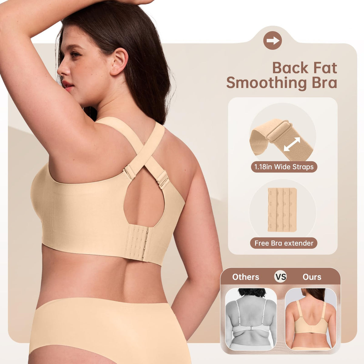 Foreign Trade Soft Support Large Bust Bra for Women, Seamless Thin Style, Wireless Bra, Push-Up Comfortable Bra for Plus-Size Women, Jelly Bra - image 3
