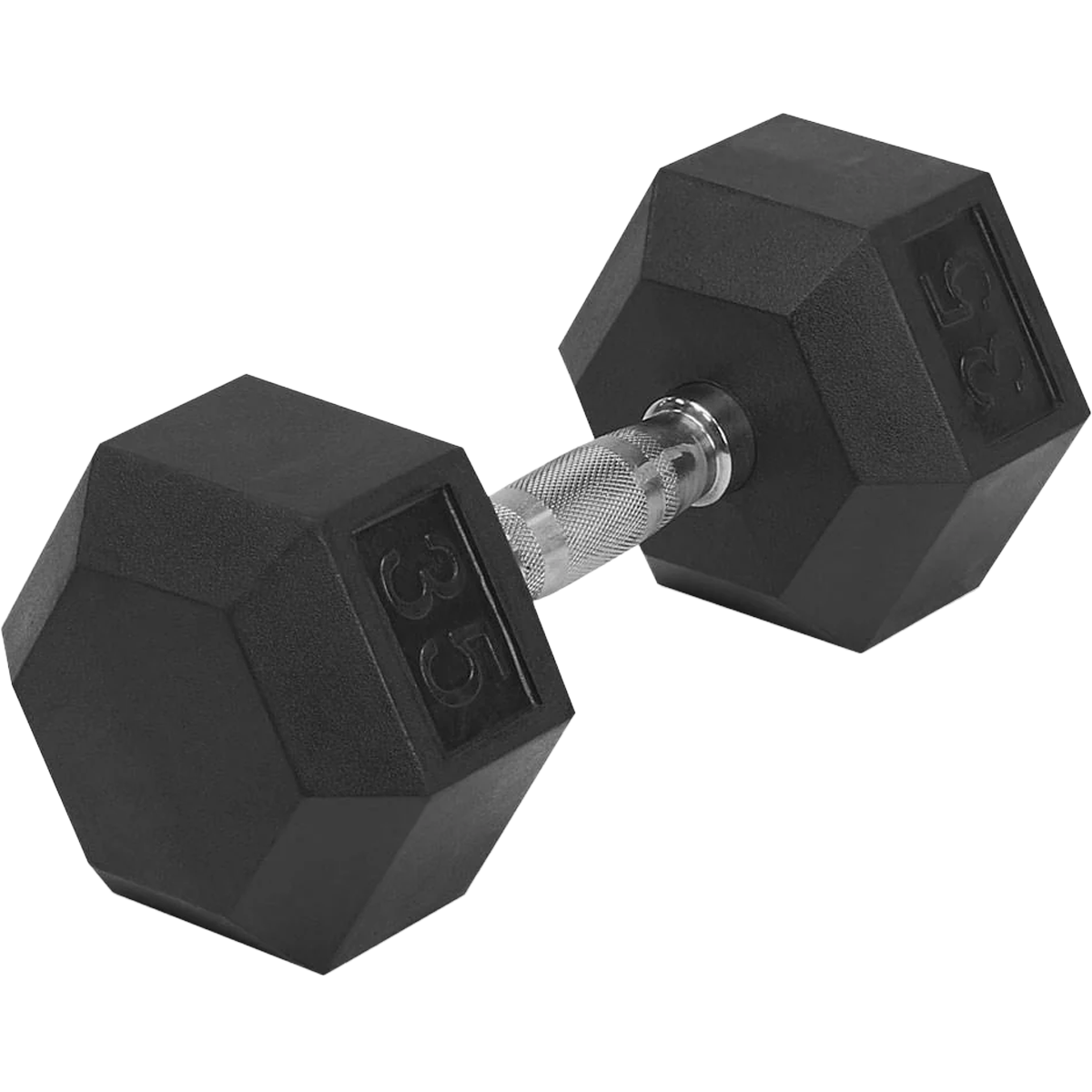 Rubber Hex Dumbbell 50 lb