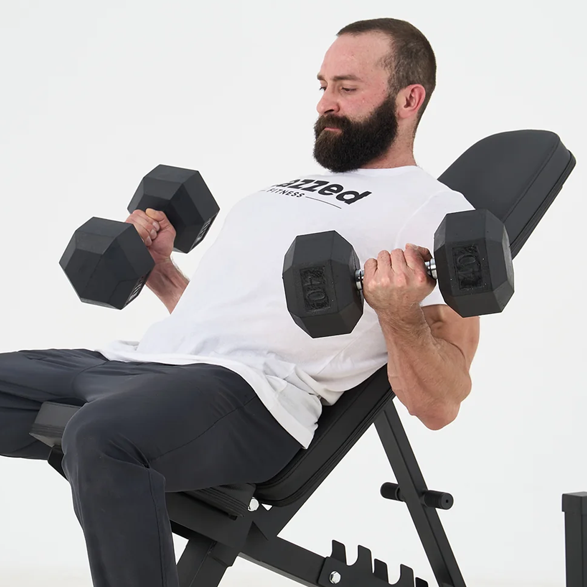 Rubber Hex Dumbbell 50 lb