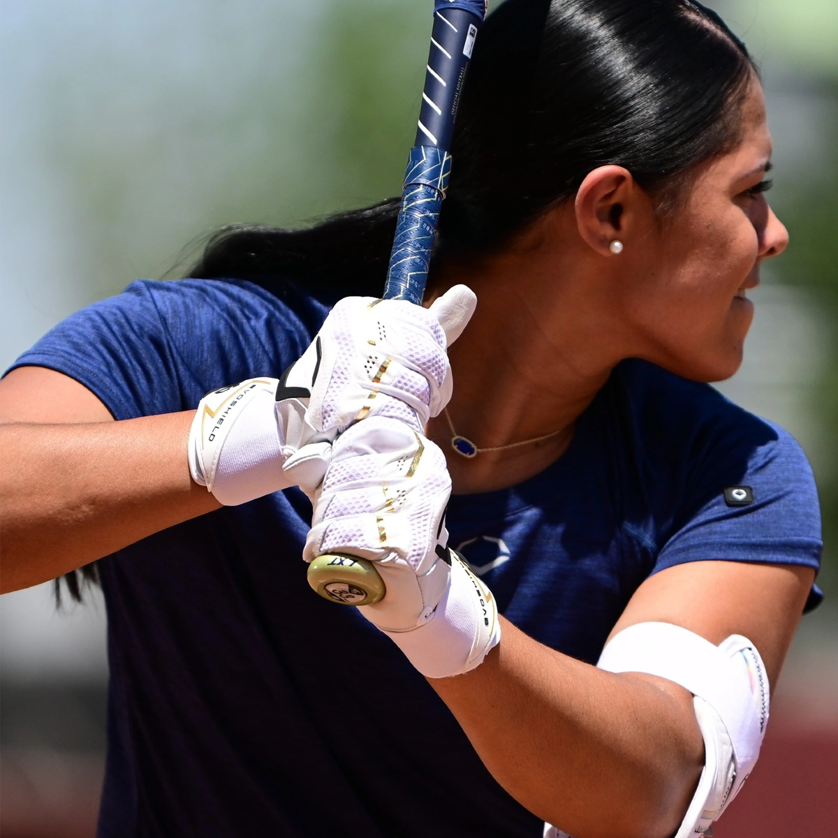 Youth Carbyne Batting Glove with Wrist Wrap