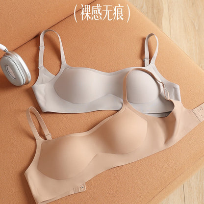 Thin Cup Adjustable Seamless Bra for Women with Small Busts, Push-Up and Anti-Sagging, Wireless, Comfortable and Breathable Bra - image 1