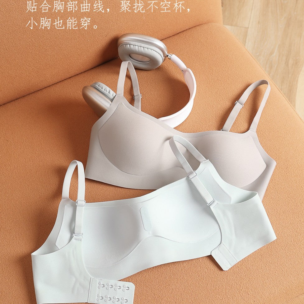 Thin Cup Adjustable Seamless Bra for Women with Small Busts, Push-Up and Anti-Sagging, Wireless, Comfortable and Breathable Bra - image 3