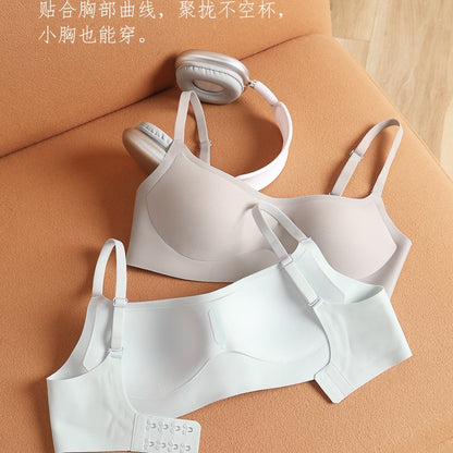 Thin Cup Adjustable Seamless Bra for Women with Small Busts, Push-Up and Anti-Sagging, Wireless, Comfortable and Breathable Bra - image 3
