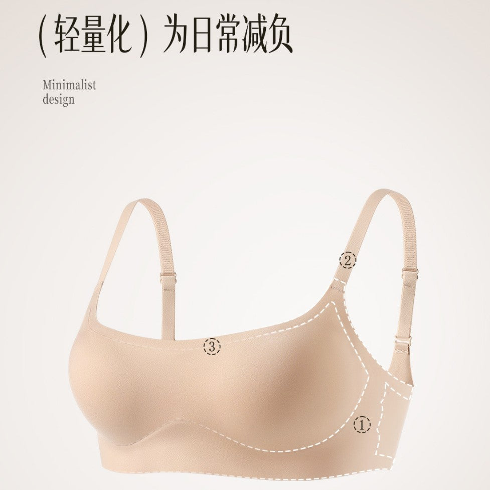 Thin Cup Adjustable Seamless Bra for Women with Small Busts, Push-Up and Anti-Sagging, Wireless, Comfortable and Breathable Bra - image 4