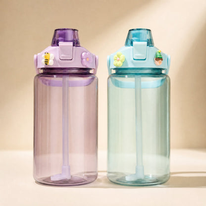 Sportgulp sport water bottle with straw, cylindrical shape and letter pattern - view 2