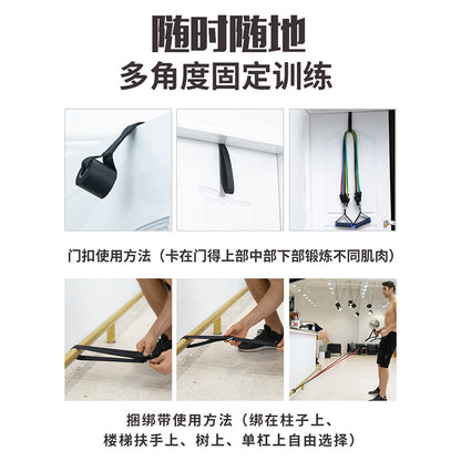 High Pull-Down Exercise Resistance Band with Door Anchor, Foam Resistance Rope, Fitness Accessories - image 2