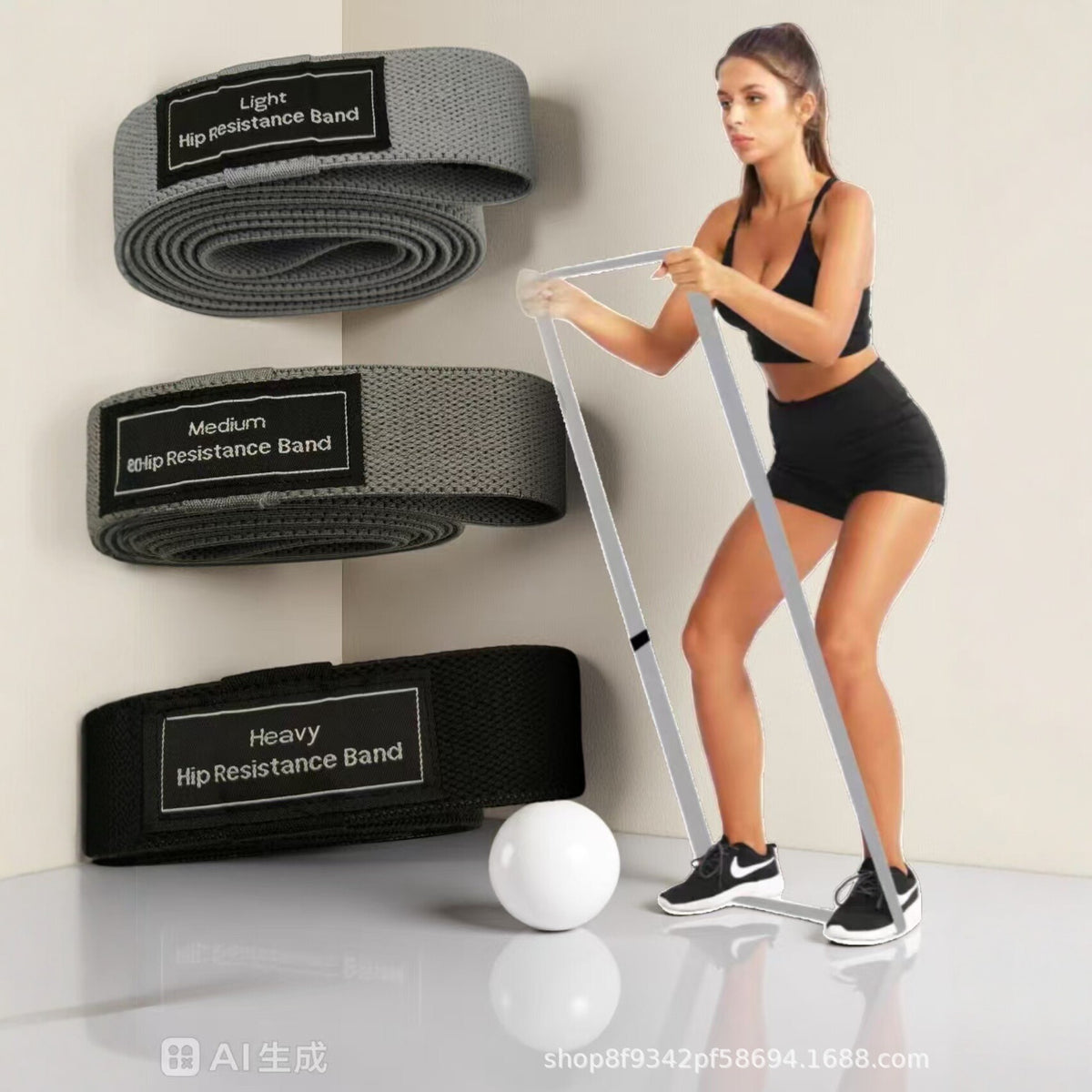 Resistance Bands for Squats, Slimming, Butt Shaping, Yoga Elastic Bands, Fitness Women's Back Stretching Bands, Hip Lifting Bands - image 1