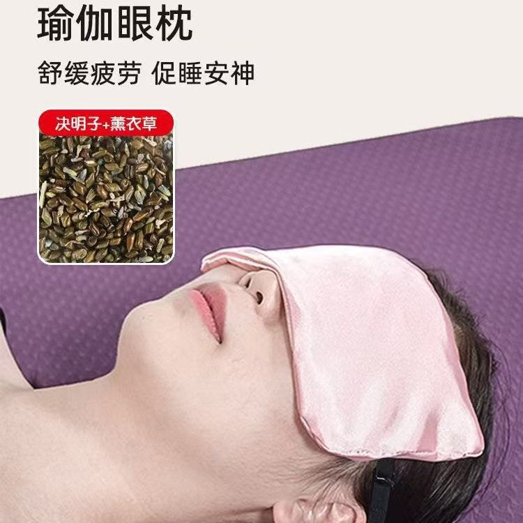 Yoga Eye Pillow for Sleep, Heated with Lavender and Cassia Seeds, Meditation and Relaxation Eye Mask, Eye Cover for Sleeping, Light-Blocking Aid - image 1