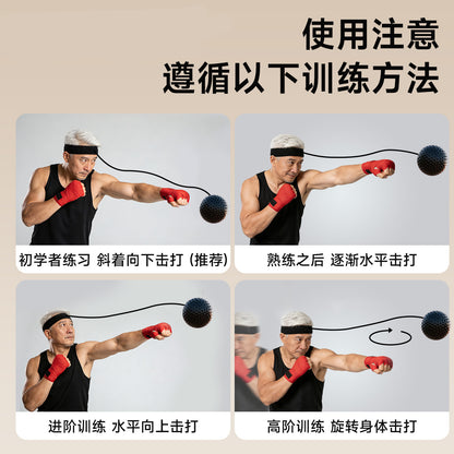 Head-Mounted Boxing Reaction Ball Fitness Ball for Adults, Rebound Ball for the Elderly, Middle-Aged and Elderly Speed Ball for Focus Training - image 4
