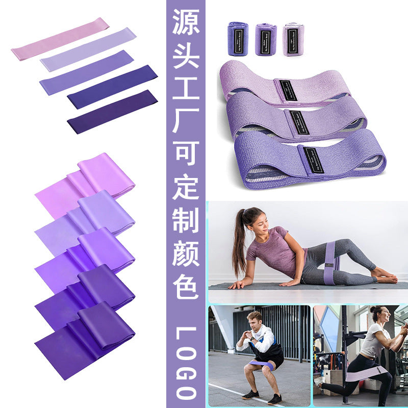 Loop Fabric Resistance Band Set Portable Leg and Butt Training Bands Fitness Elastic Bands Gym Yoga - image 1