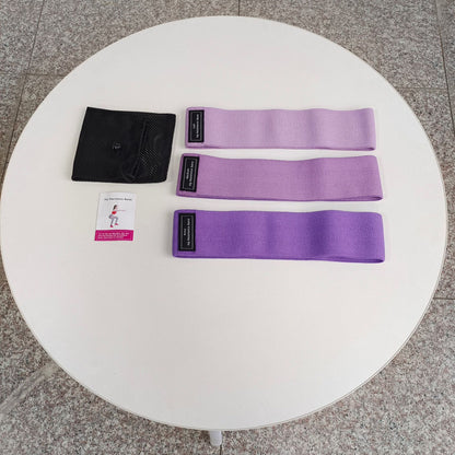 Loop Fabric Resistance Band Set Portable Leg and Butt Training Bands Fitness Elastic Bands Gym Yoga - image 3