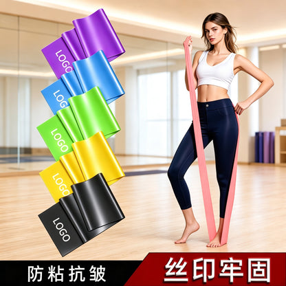 Tpe Yoga Resistance Band Fitness Resistance Band Shoulder Opening and Back Beautifying Stretch Band Anti-Wrinkle Anti-Stick High Elasticity Tension Band Wholesa - image 1