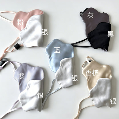 Silk Eye Mask 100% Mulberry Silk Sleep Light-Blocking Ab-Sided Cloud Eye Mask, Lightweight and Breathable, Suitable for Student Dormitory Nap - image 2