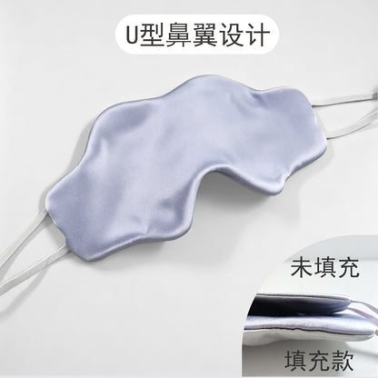 Silk Eye Mask 100% Mulberry Silk Sleep Light-Blocking Ab-Sided Cloud Eye Mask, Lightweight and Breathable, Suitable for Student Dormitory Nap - image 3