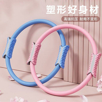Manufacturer Wholesale Yoga Pilates Ring with Tpe-Coated Handle, Fiberglass Ring for Fitness, Back-Stretching Magic Ring, Massage - image 1