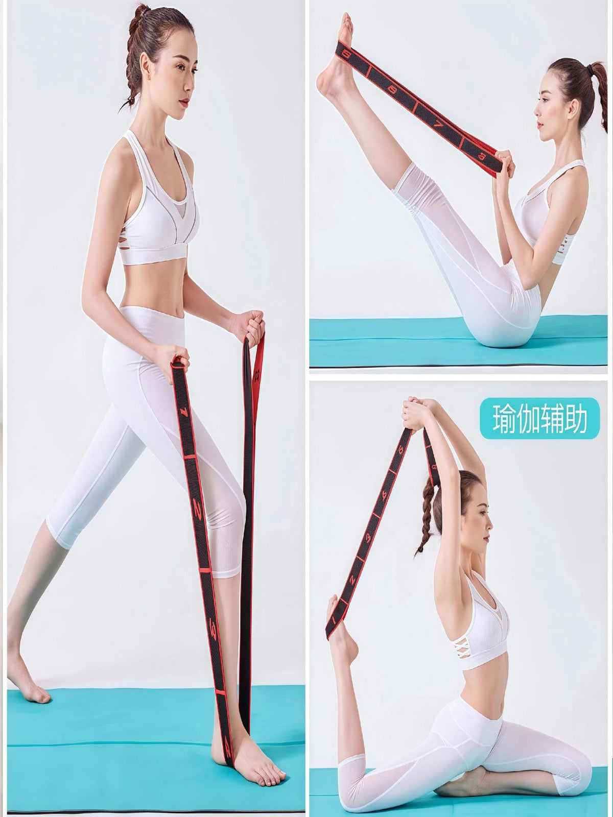 Digital Resistance Elastic Band for Beginners and Experienced Users, Yoga Stretching, Men's and Women's Fitness, Leg Strength, Dance Training, Stretching - image 3